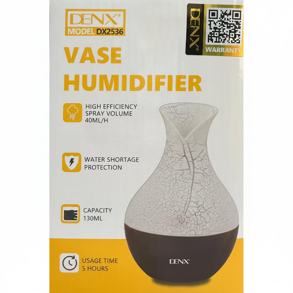 vase humidifier 130ml air diffuser 40ml/h mist maker aroma diffuser water shortage protection room DENX DX2536 Lebanon