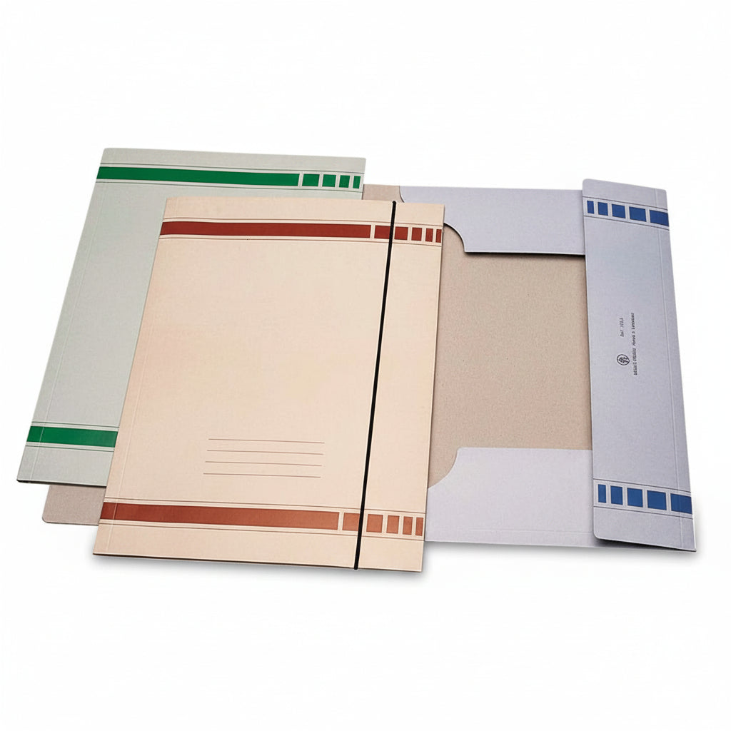 Flap File Invercoat Carton With elastic Cord Portfolio File Folder