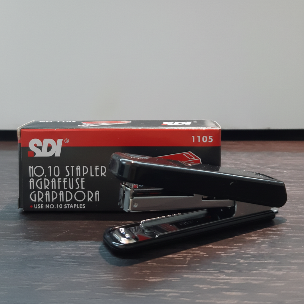 stapler compact office desk paper documents school supplies reliable everyday students professionals Lebanon SDI No.10