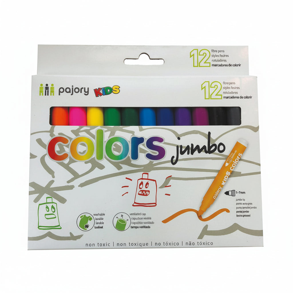 Drawing colored pencils PAJORY Kids Jumbo markers pack colorful drawing art supplies children creative coloring school stationery Lebanon