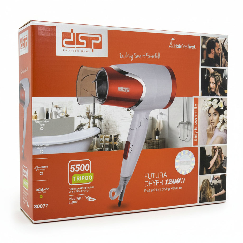 hair dryer DSP 30077 professional 1200W blow dryer 3 speed DC motor fast drying salon styling tool Lebanon