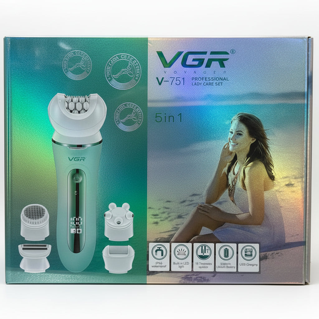 lady care set VGR V-751 professional 5-in-1 women grooming kit IPX6 waterproof epilator trimmer USB charging personal care Lebanon