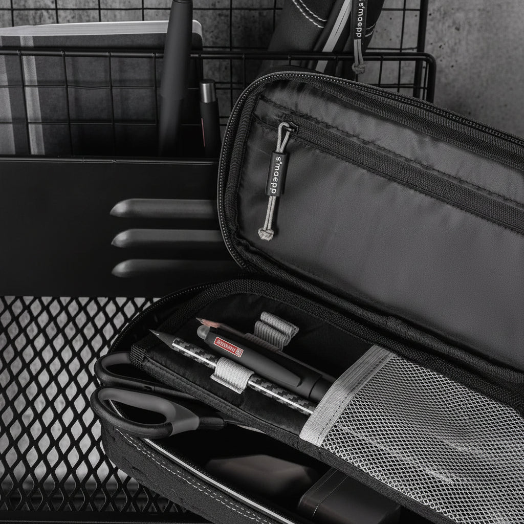 Pencil case Germany leather pen pouch stationery organizer school supplies holder premium quality students Lebanon