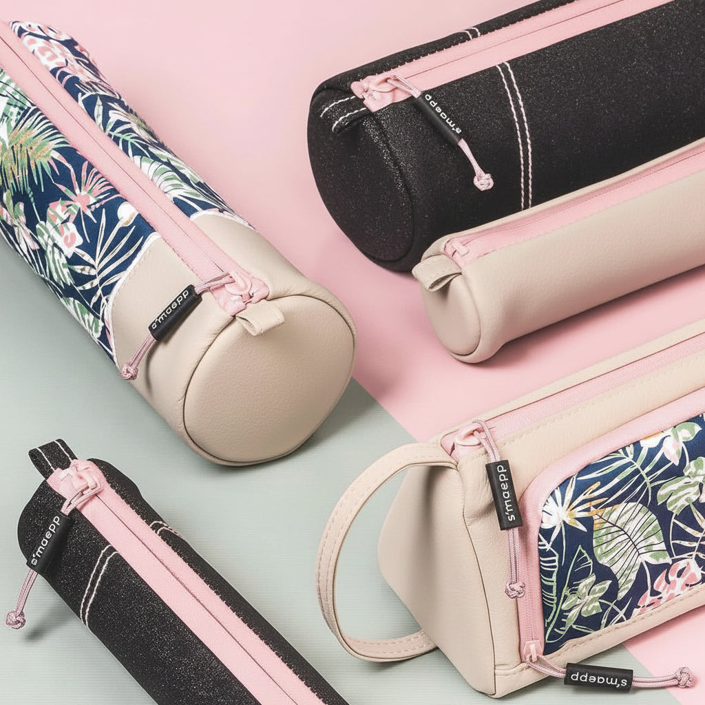 pencil cases Collection patterned Germany leather small compact pen pouch stationery organizer school supplies Lebanon