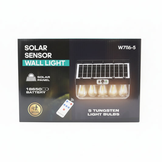 light Solar sensor wall W7116-5 outdoor LED motion activated 5 tungsten bulbs 18650mAh battery security garden lamp Lebanon
